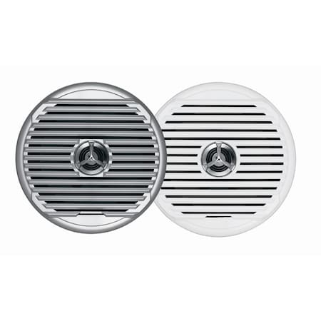 Jensen MSX65R 6.5" High Performance Coaxial Speaker- White/Silver Grills MSX65R